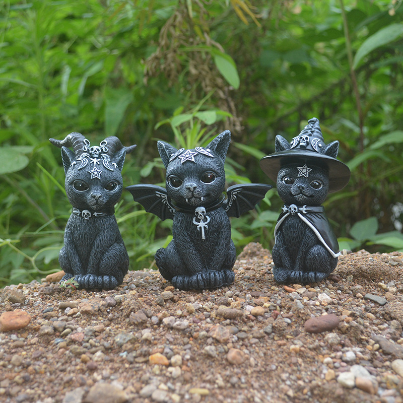 Halloween Magic Cat Resin Craf - đánh giá và giá Bonsai Garden Desk