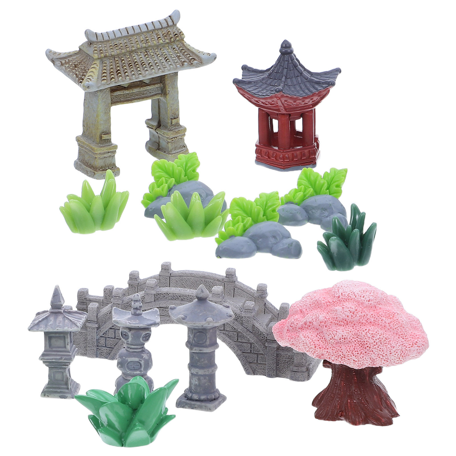 1Set Resin Miniature Landscape - đánh giá và giá Bonsai Garden Desk