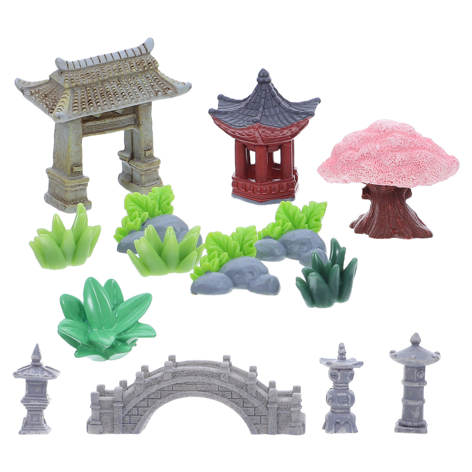 1Set Resin Miniature Landscape - đánh giá và giá Bonsai Garden Desk
