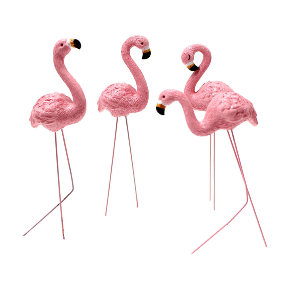 4Pcs Lifelike Resin Flamingo D - đánh giá và giá Bonsai Garden Home
