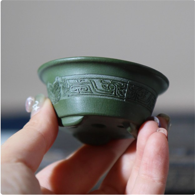 Ceramic Carved Mini Bonsai Pot - đánh giá và giá Bonsai Garden Desk