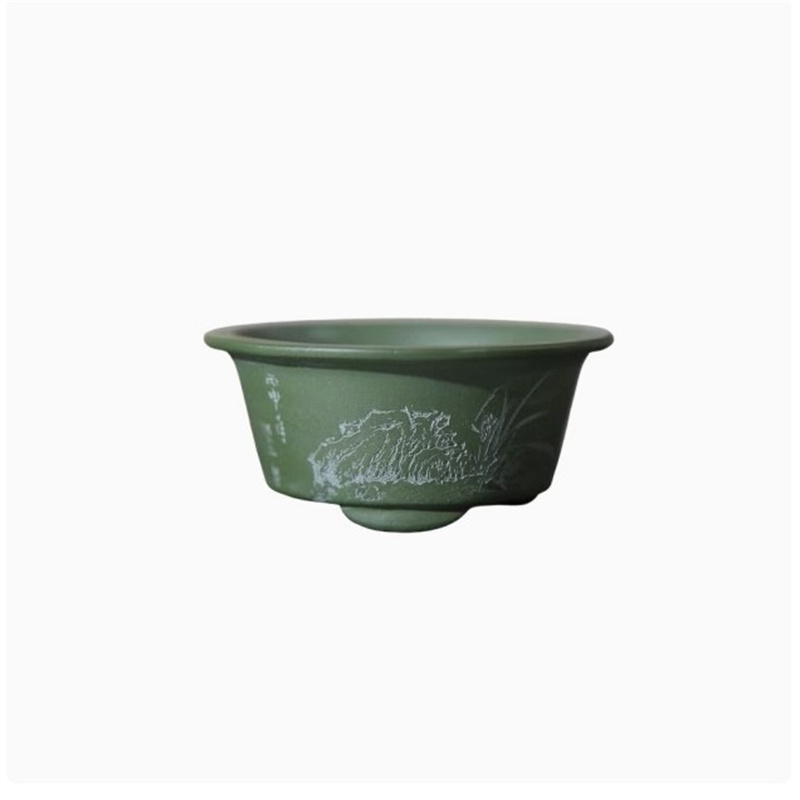 Ceramic Carved Mini Bonsai Pot - đánh giá và giá Bonsai Garden Desk