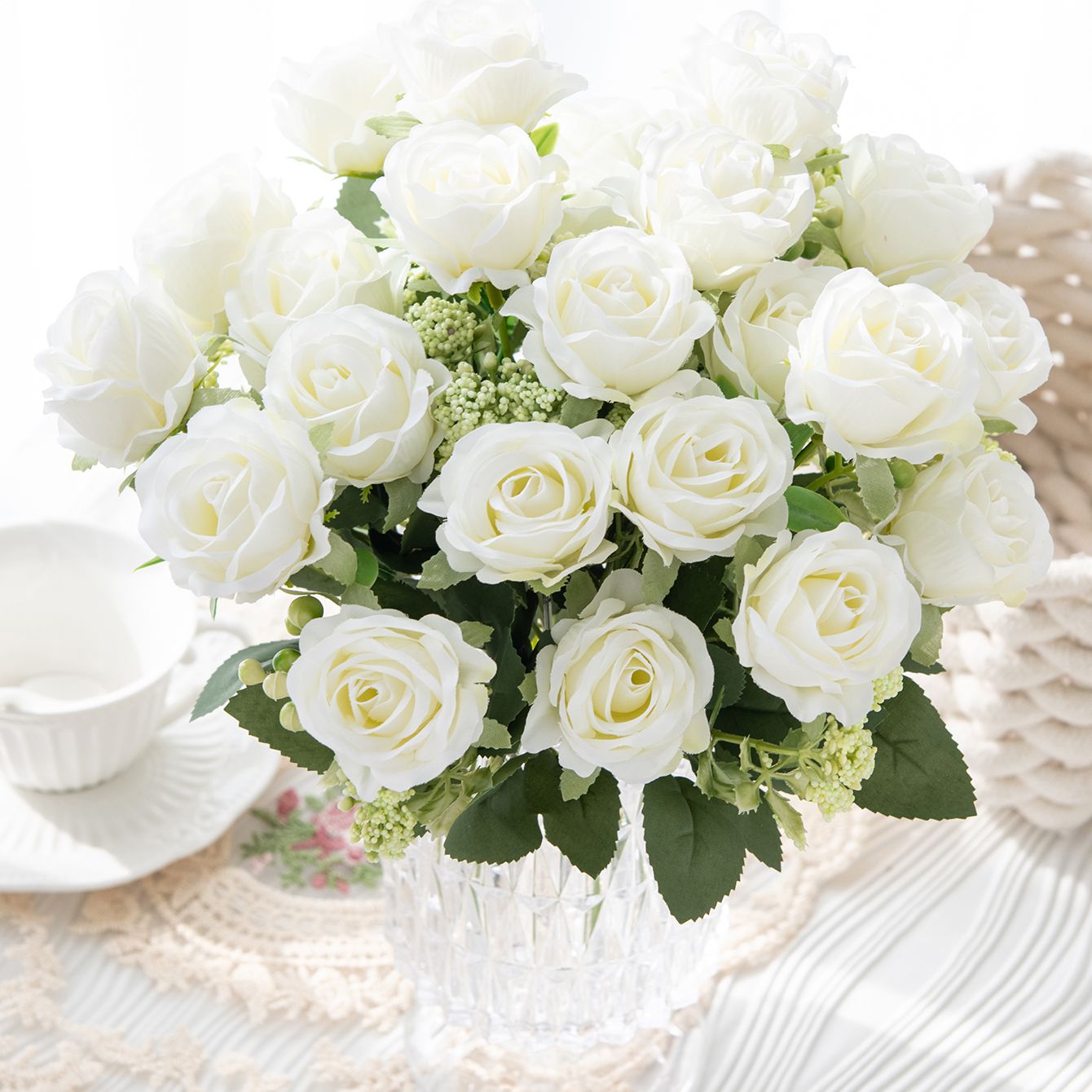 Artificial Flower Silk Rose Fe - đánh giá và giá Bonsai Garden Gift