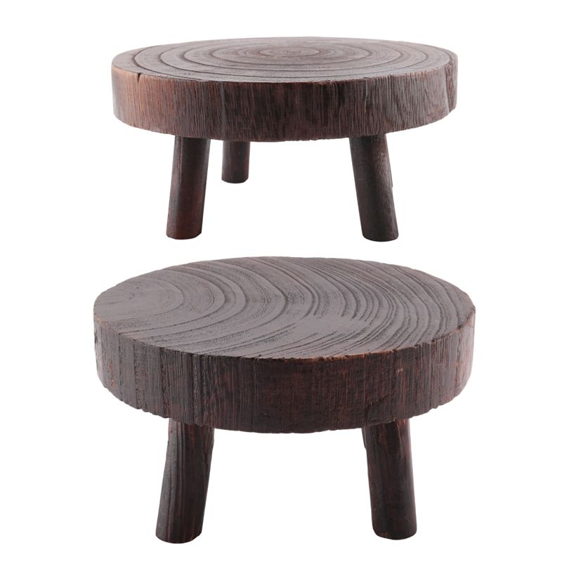 ABHU 2Pcs Mini Wooden Stool Fl - đánh giá và giá Bonsai Garden Display Stands