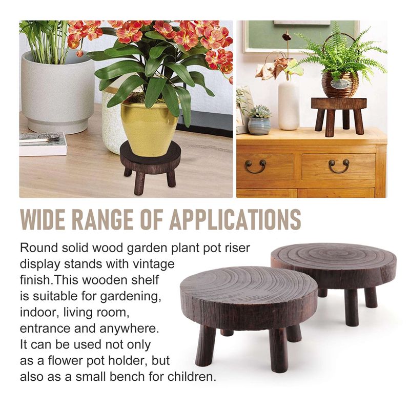 ABHU 2Pcs Mini Wooden Stool Fl - đánh giá và giá Bonsai Garden Display Stands