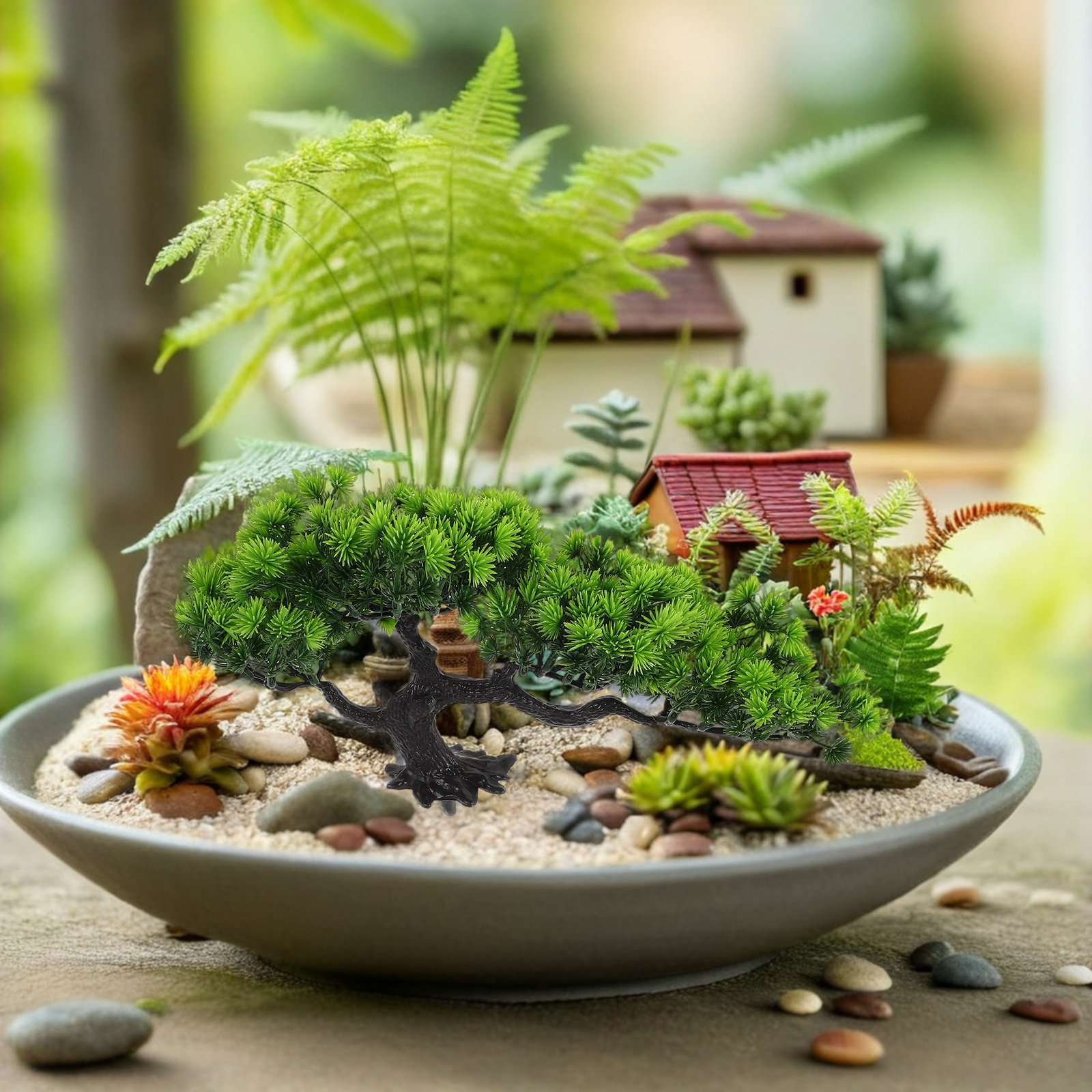 2Pcs Artificial Bonsai Tree Ju - đánh giá và giá Bonsai Garden Desk