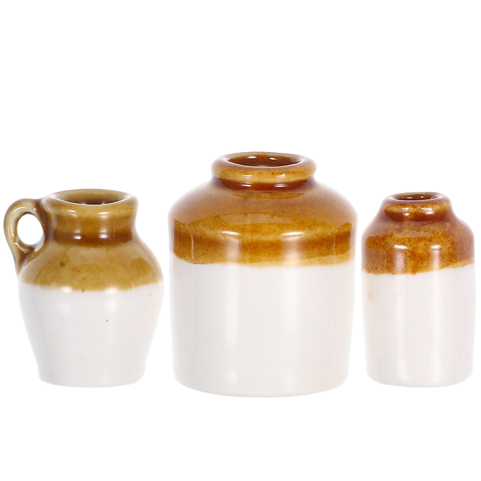 3Pcs Miniature Ceramic Flower  - đánh giá và giá Bonsai Garden Desk