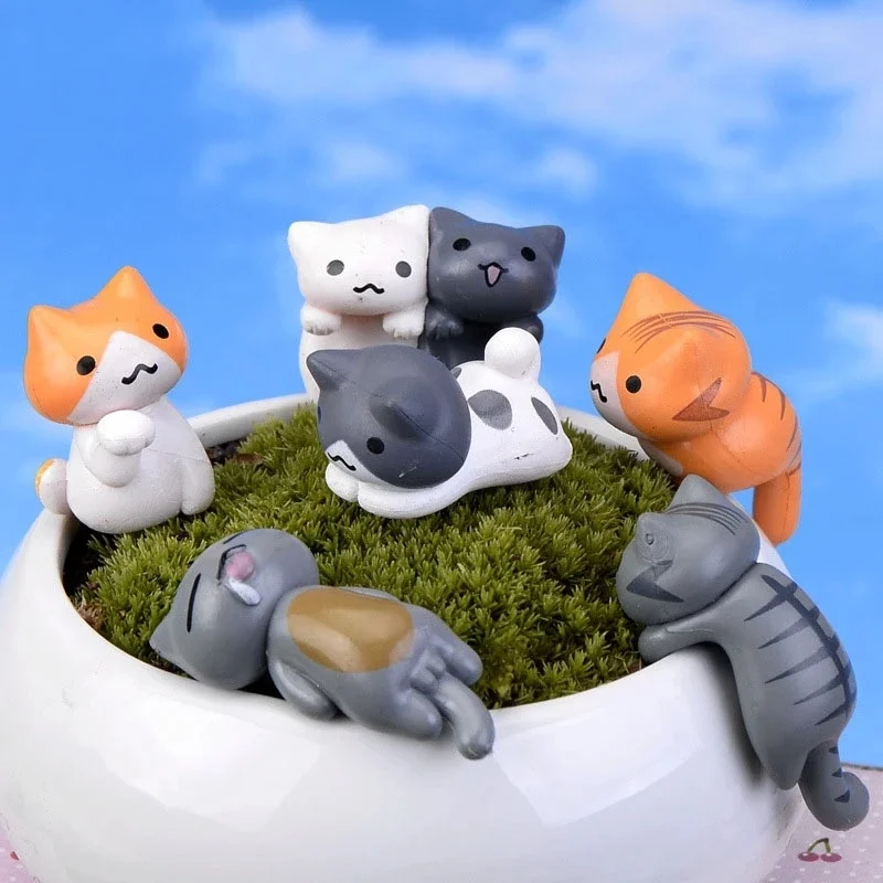 6 Pcs/Set Cartoon Lucky Cat  H - đánh giá và giá Bonsai Garden Gift