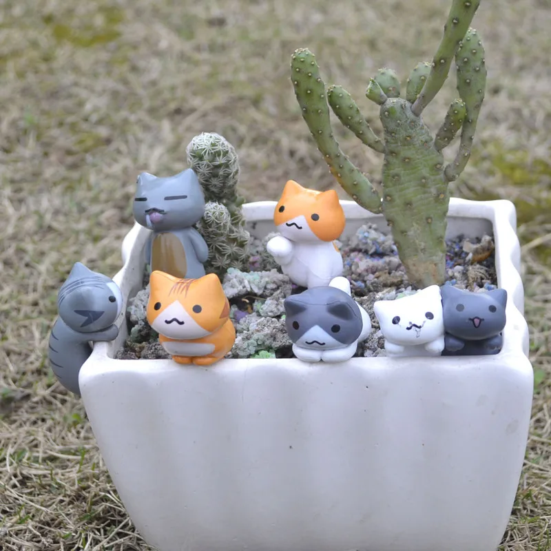 6 Pcs/Set Cartoon Lucky Cat  H - đánh giá và giá Bonsai Garden Gift