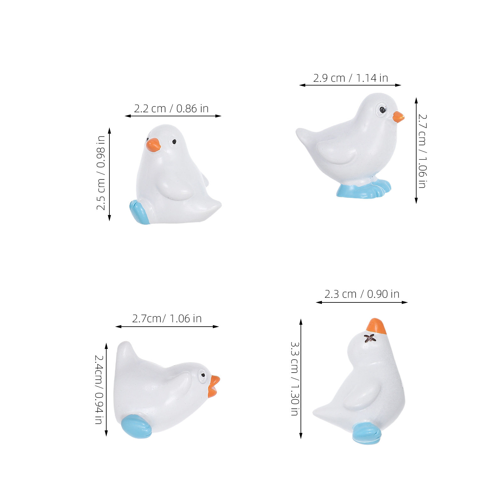 12Pcs Resin Mini Bird Ornament - đánh giá và giá Bonsai Garden Desk