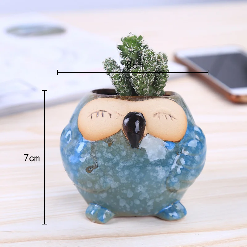 Mini Ceramic Owl Succulent Pla - đánh giá và giá Bonsai Garden Gift