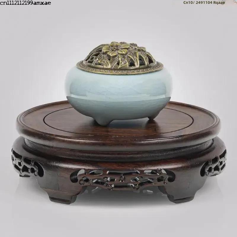 Ebony Wood Round Table Crafts  - đánh giá và giá Bonsai Garden Display Stands